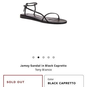 Tony Bianco Jamey Capretto Sandal Black - Size 7